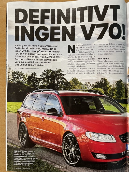 Definitivt ingen V70!